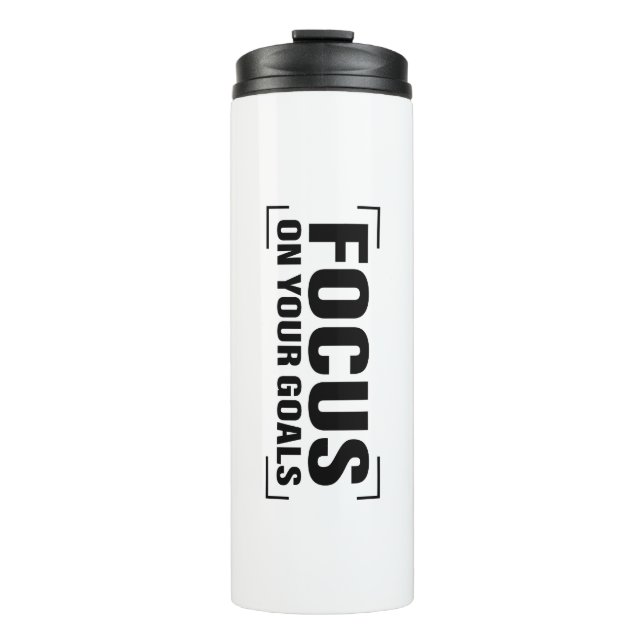 Garrafa Térmica Focalizar distração cita arte de citação inspiraci (Frente)