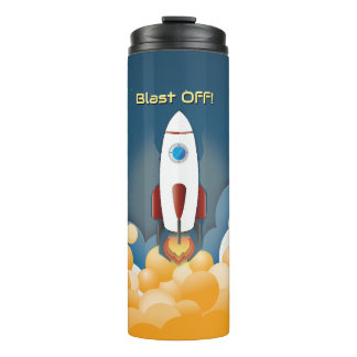 Garrafa Térmica Foguete Espacial Personalizado Nome