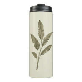Garrafa Térmica Folhas de Banana Verde Antigo