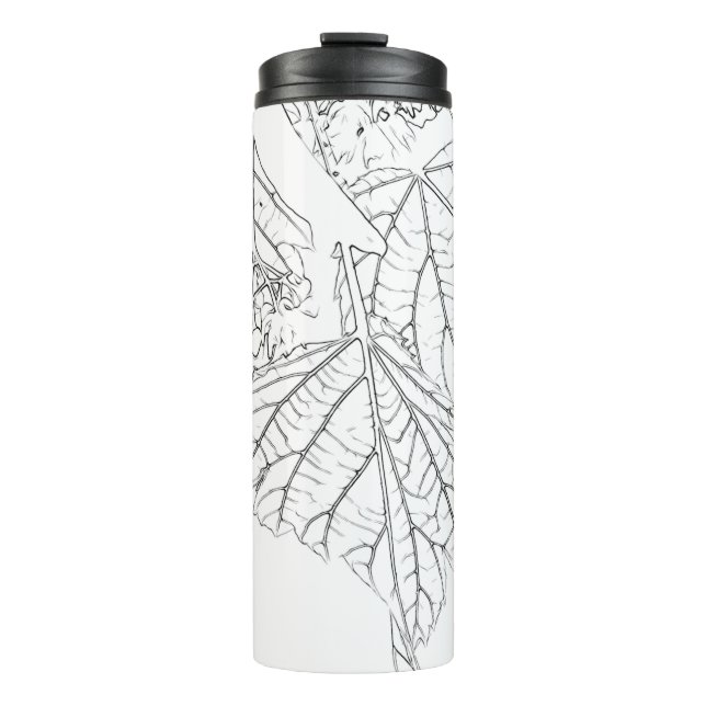Garrafa Térmica Folhas de madeira (Frente)
