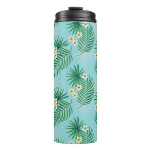 Garrafa Térmica Folhas tropicais e flores