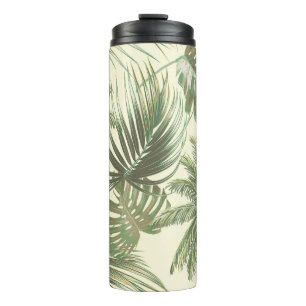 Garrafa Térmica Folhas tropicais sem costura