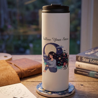 Garrafa Térmica Follow The Star Celestial Dreamy Woman Portrait