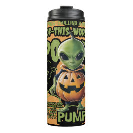 GARRAFA TÉRMICA FORA DO MUNDO - ALIEN DE HALLOWEEN EM ABÓBORA