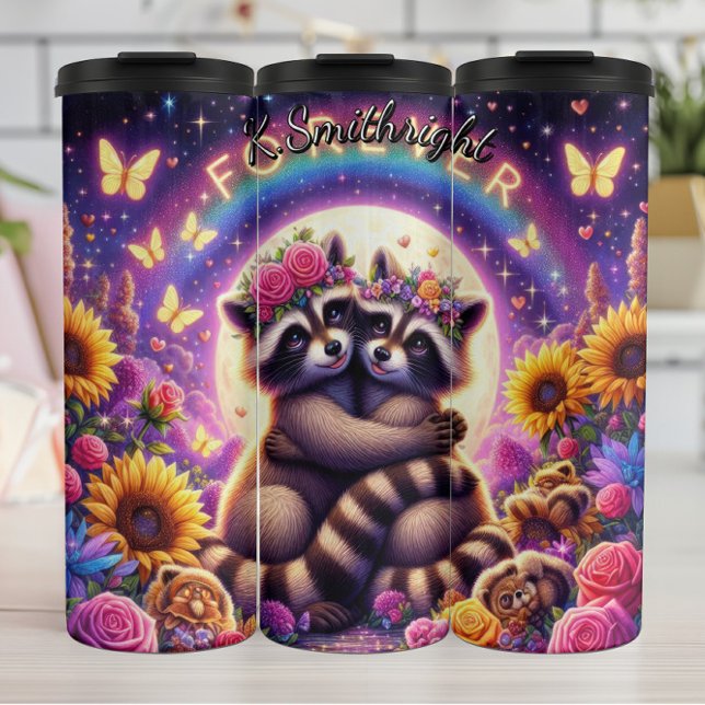 Garrafa Térmica Forever Raccoons (Criador carregado)