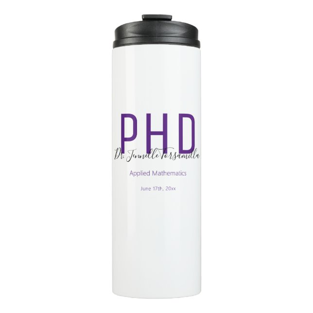 Garrafa Térmica Formando Manutenção Nome Puro Grau PhD (Frente)