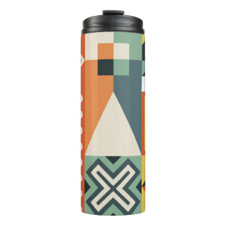 Garrafa Térmica Formas geométricas, fundo simples plano.