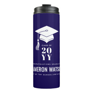 Garrafa Térmica Formatura Personalizada de Chapéu e Borla Moderna