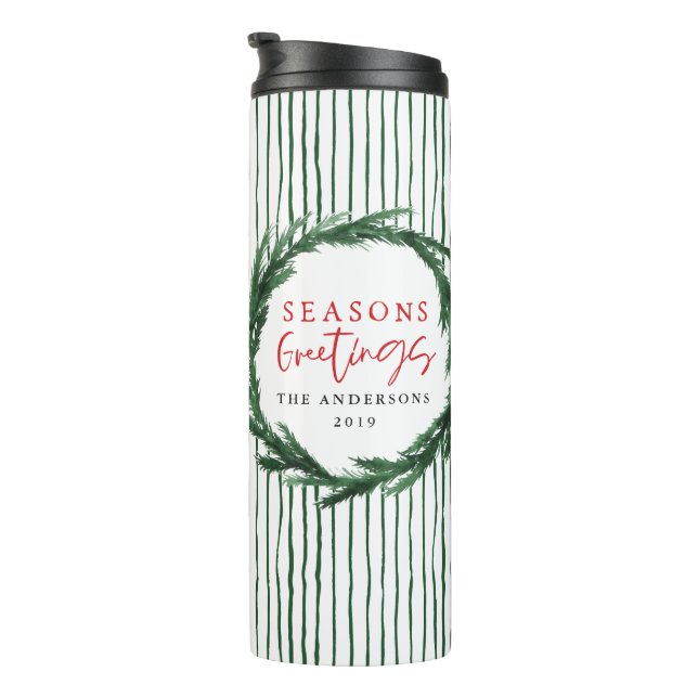 Garrafa Térmica Fosse aquosa + presente de natal de stripsia (Rotação à direita)