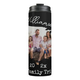 Garrafa Térmica Foto da Família de Férias Personalizadas dos EUA R