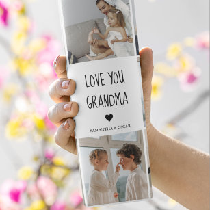 Garrafa Térmica Foto de Colagem Moderna Ama Sua Avó Melhor Present