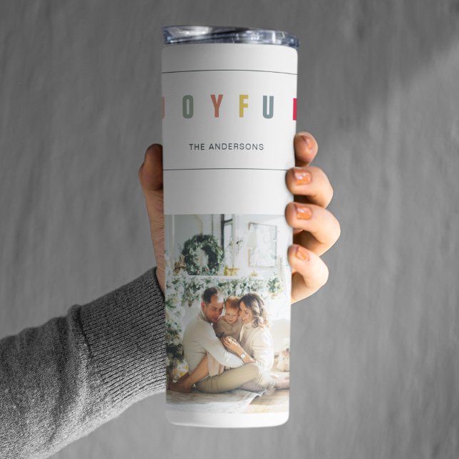 Garrafa Térmica Foto de Natal Moderno Simples | Feriado alegre (Criador carregado)