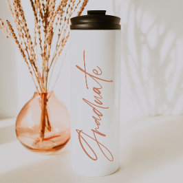 Garrafa Térmica Foto de teracotta - escritura elegante moderna