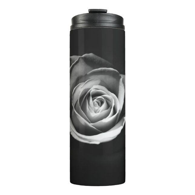 GARRAFA TÉRMICA  FOTO GRAYSCALE DE ROSA (Frente)