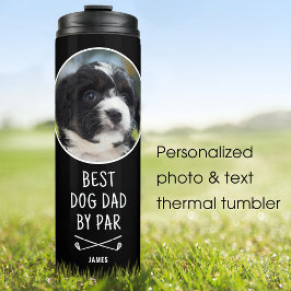 Garrafa Térmica Foto Personalizada Melhor Pai de Cachorro por Par
