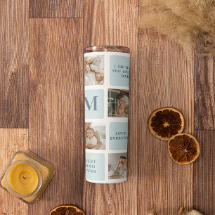 Garrafa Térmica Fotos de Colagem Moderna - Presente Azul dos Melho