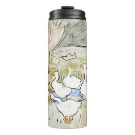 Garrafa Térmica Fotos de Pato Bonito Desenhado à Mão Fotos de Pato