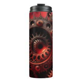 Garrafa Térmica Fractal Mandelbrot Steampunk em Bronze