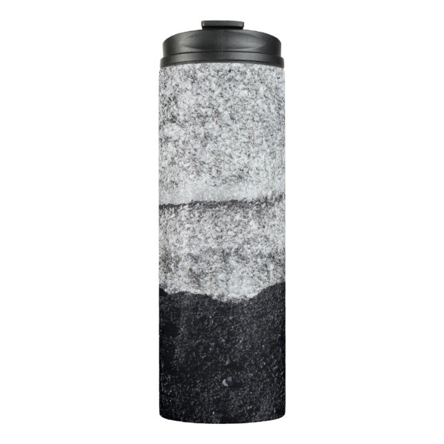 Garrafa Térmica Fragmento de pedra branca e azul (Frente)