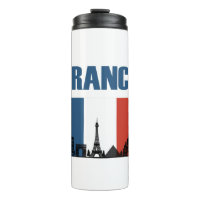 França Viagem - Paris City Skyline French Flag