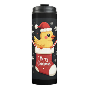 Garrafa Térmica Frango de Natal feliz
