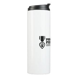 Garrafa Térmica Frasco Tumbler Térmico - Logotipo branco com preto