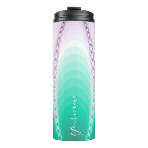 Garrafa Térmica Fratura de Gradiente Verde Roxo Personalizado