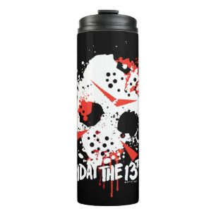 Garrafa Térmica Friday the 13th   Paint Splatter Hockey Mask