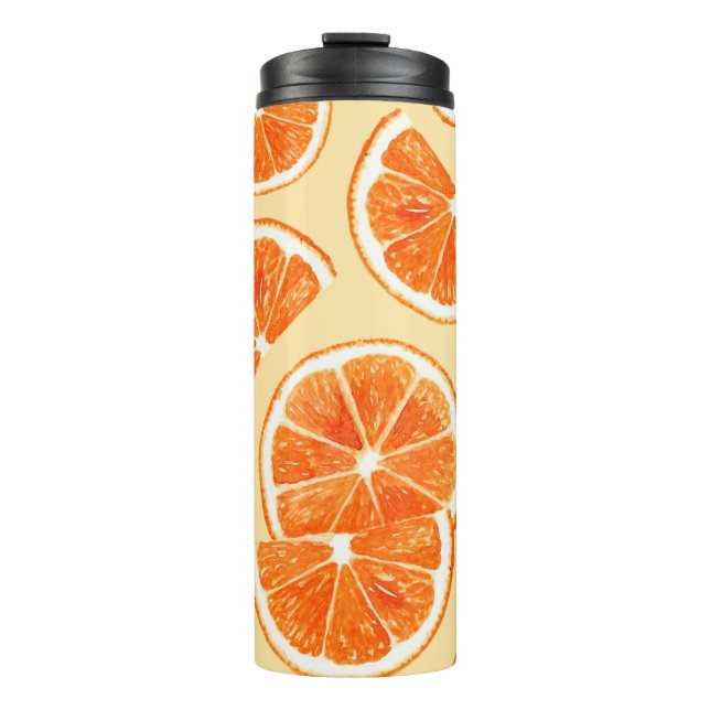 Garrafa Térmica fruta de padrão laranja, comida de dieta illustr a (Frente)