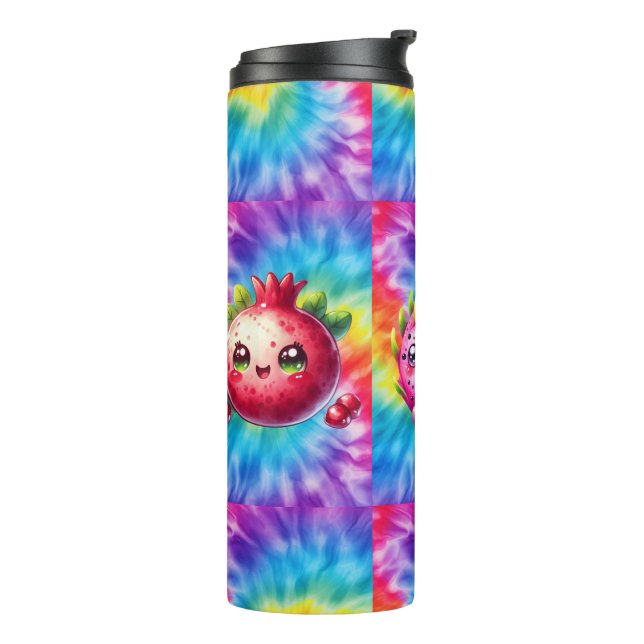 Garrafa Térmica Fruta do Dragão Feliz Tie-Dye (Giro à esquerda)