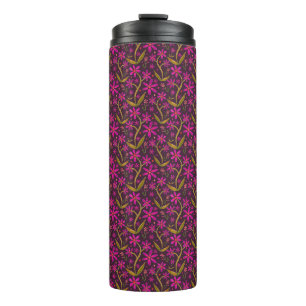 Garrafa Térmica Fuchsia Tulipas Dançantes Tumbler de Aquarela