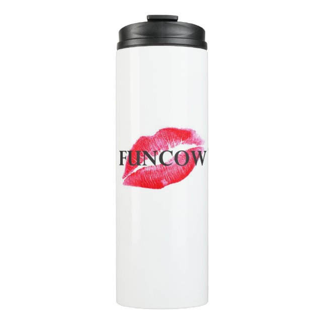 GARRAFA TÉRMICA  FUNCOW BEIJO ROSA (Frente)