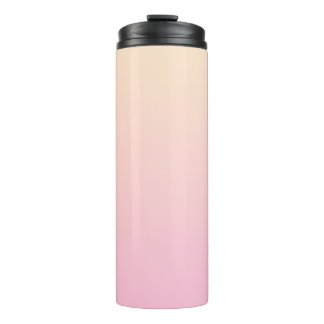 Garrafa Térmica Fundo de gradação rosa pálido e amarelo