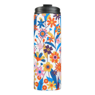 Garrafa Térmica Fundo Floral Multicolor Exótico-32939