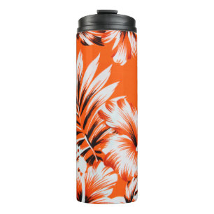 Garrafa Térmica Fundo havaiano da flor do hibiscus