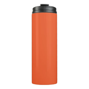 Garrafa Térmica Fundo Sólido Minimalista Laranja Brilhante