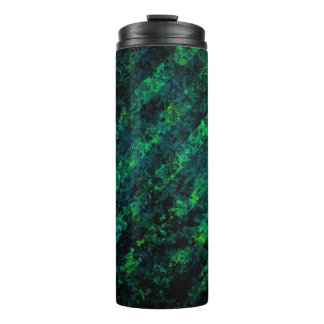 Garrafa Térmica Fundo verde-preto-azul com borrão, verde, com borr