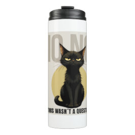 Garrafa Térmica Funny Black Cat Meme Coffee Mug