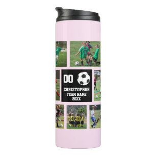 Garrafa Térmica Futebol rosa