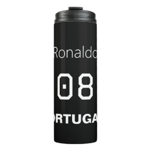 Garrafa Térmica Futebol Varsity Nome Número Personalizado Striker