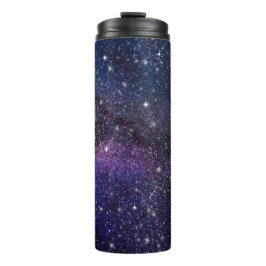 Garrafa Térmica Galáxia Azul Escura Tumbler Térmico Noturno Estrel