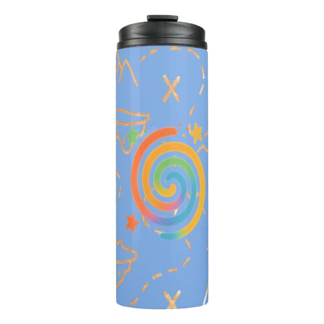 Garrafa Térmica Galáxia Espiral Arco-Íris (Frente)
