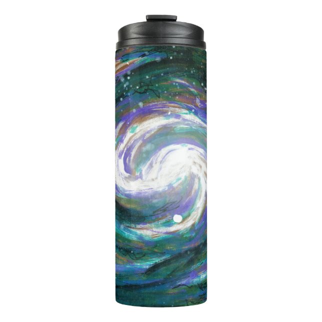 Garrafa Térmica Galáxia pintada à mão (Frente)