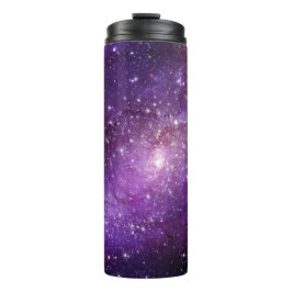 Garrafa Térmica Galáxia Roxa Escura, Tumbler Térmico Noturno Estre
