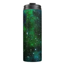 Galáxia Verde Starry Night Thermal Tumbler