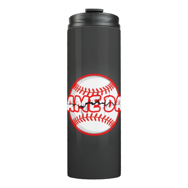 Garrafa Térmica Game Day Cracked Baseball Sports Graphic (Frente)