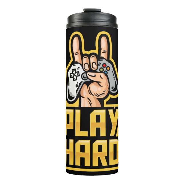 Garrafa Térmica Gamer de nome personalizado (Frente)