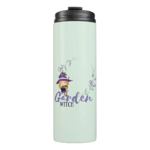 Garrafa Térmica GARDEN WITCH - Personalizar com texto, ortografia,