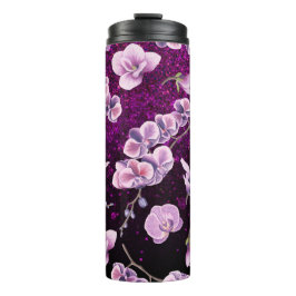 Garrafa Térmica *~* Garota Floral Glitter Confetti Tumbler Térmico