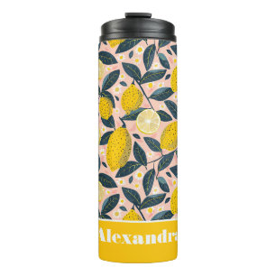 Garrafa Térmica Garrafa de Água com Padrão de Limão Personalizado